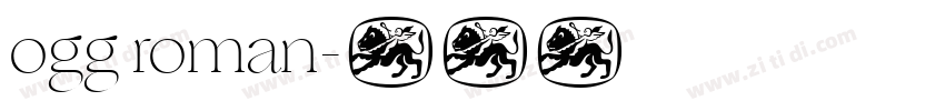 ogg roman字体转换
